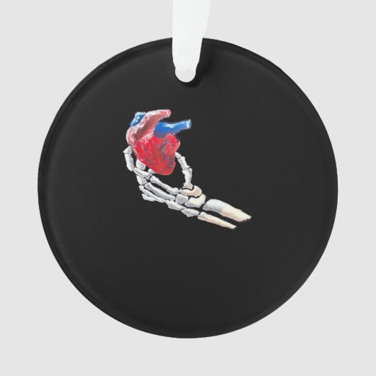 Das ist mein Herz - Skeletton Herz Hände Ornament (Vorderseite)