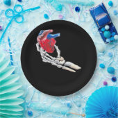 Das ist mein Herz - Skeletton Herz Hände Pappteller (Party)