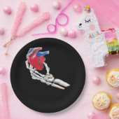 Das ist mein Herz - Skeletton Herz Hände Pappteller (Party)