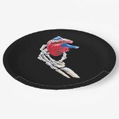 Das ist mein Herz - Skeletton Herz Hände Pappteller (Schrägansicht)