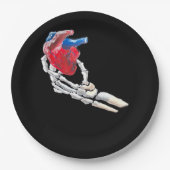 Das ist mein Herz - Skeletton Herz Hände Pappteller (Vorderseite)