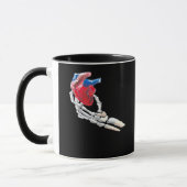 Das ist mein Herz - Skeletton Herz Hände Tasse (Links)