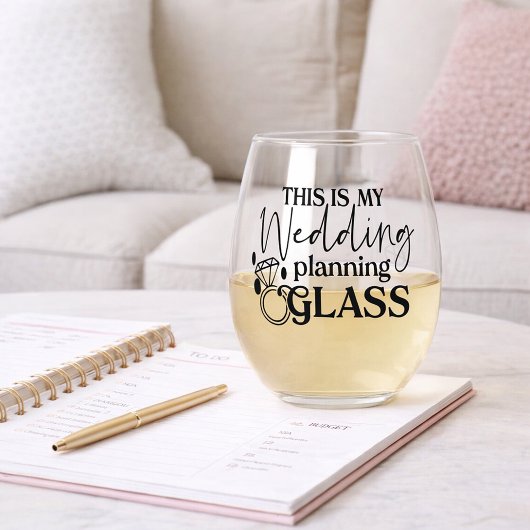 Das ist mein Hochzeitsplanungsglas Weinglas Ohne Stiel