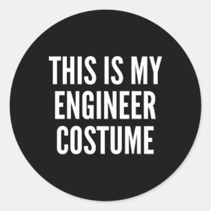 Das ist mein Ingenieur Halloween-Kostüm lustig Runder Aufkleber