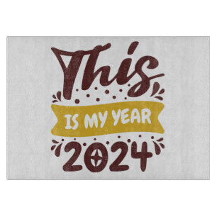 Das ist mein Jahr 2024 Schneidebrett