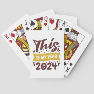 Das ist mein Jahr 2024 Spielkarten