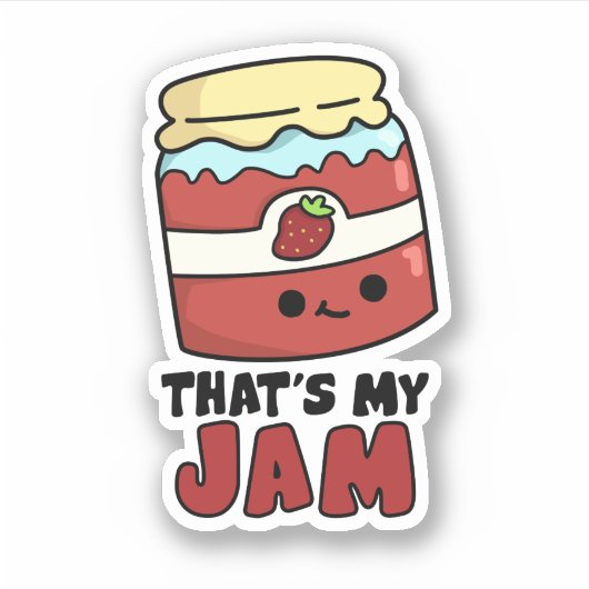Das ist mein Jam Funny Jar von Jam Pun Aufkleber (Vorderseite)