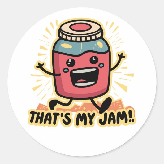 Das ist mein Jam! Runder Aufkleber (Vorderseite)
