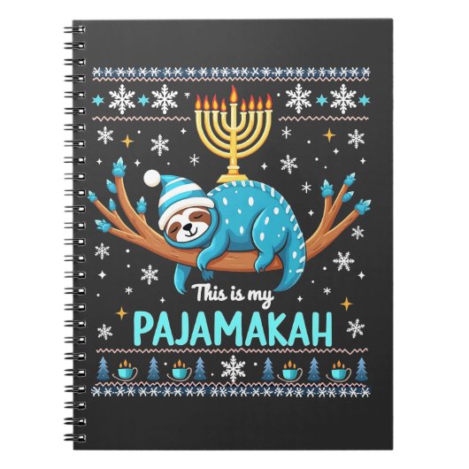 Das ist mein jüdischer Pajamakah Hanukkah Ugly Swe Notizblock (Vorderseite)
