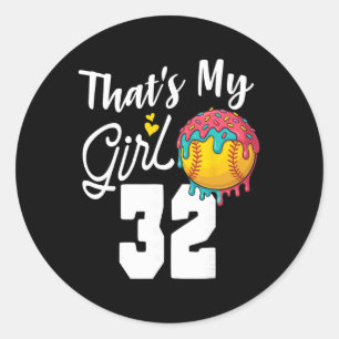 Das ist mein Junge Softll 32 Number Mom Dad Number Runder Aufkleber