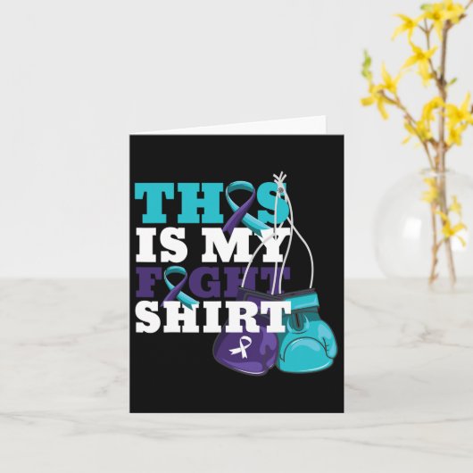 Das ist mein Kampf gegen Suizidprävention stark Karte (Gelbe Blume)