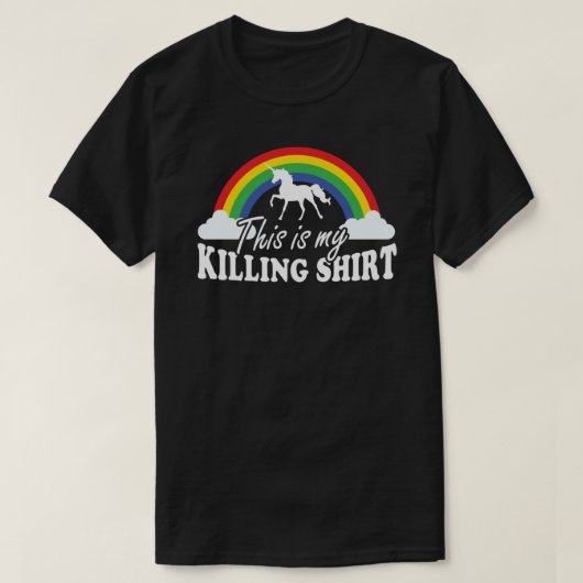 Das ist Mein Killer-Shirt - Einhorn unter Regenbog T-Shirt (Design vorne)