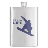 Das ist mein Leben (Snowboarden) Flachmann (Vorderseite)