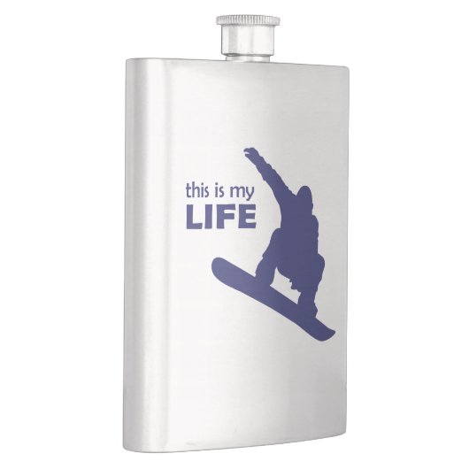 Das ist mein Leben (Snowboarden) Flachmann (Rechts)