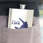 Das ist mein Leben (Snowboarden) Flachmann (Beispiel)