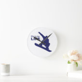 Das ist mein Leben (Snowboarden) Runde Wanduhr (Zuhause)