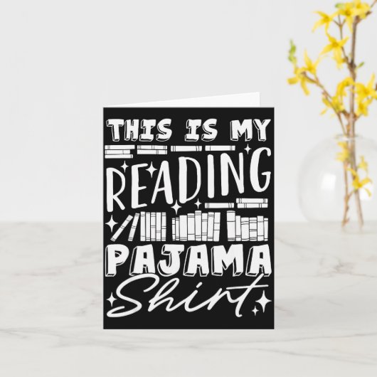 Das ist mein Lese-Pyjama Bettzeit-Lesen Lustig Karte (Gelbe Blume)
