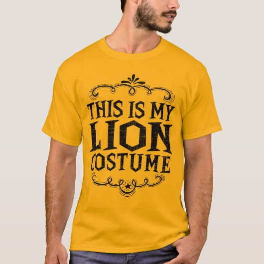 Das ist mein Löwenkostüm Funny Lazy Halloween T-Shirt (Vorderseite)
