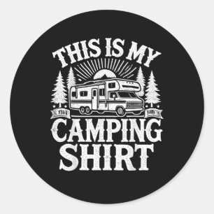 Das ist mein lustiger Camping-Camper Runder Aufkleber
