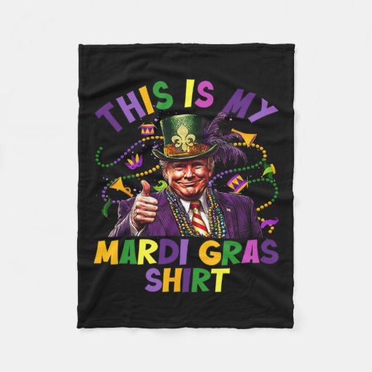 Das ist mein Mardi Gras Shirt Funny Trump Präsiden Fleecedecke (Vorderseite)