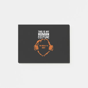 Das ist mein menschliches Kostüm, das ich wirklich Post-it Klebezettel