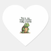 Das ist mein menschliches Kostüm, ich bin wirklich Herz-Aufkleber (Vorderseite)