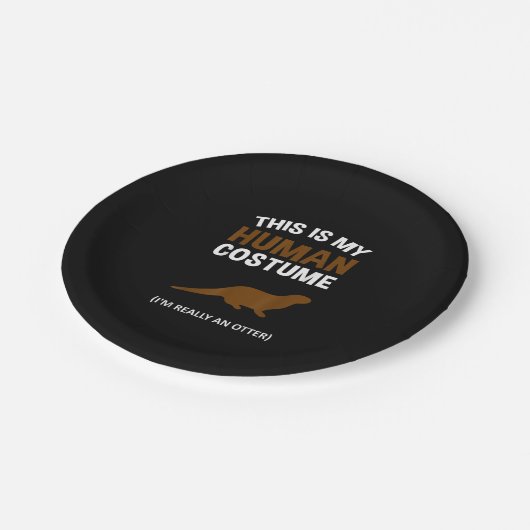 Das ist mein menschliches Kostüm| Ich bin wirklich Pappteller (Schrägansicht)