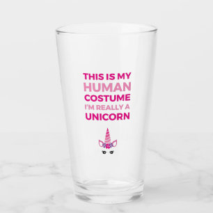 Das ist mein menschliches Kostüm - Unicorn Edition Glas