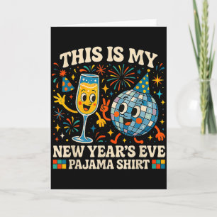 Das ist mein Neujahrs-Pyjama Lustiges Retro-Gesche Karte