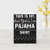 Das ist mein Neujahrs-Silvester-Pyjama-Shirt-Licht Karte (Gelbe Blume)