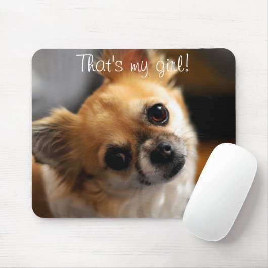 Das ist mein Niedliches Mädchen-Chihuahua-Mauspad Mousepad (Mit Mouse)