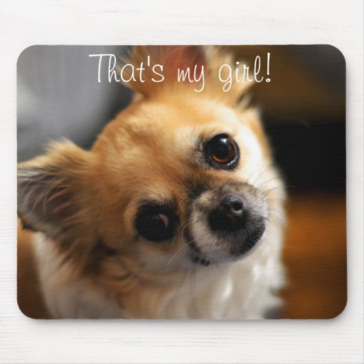 Das ist mein Niedliches Mädchen-Chihuahua-Mauspad Mousepad (Vorne)