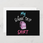 Das ist mein offizielles Shirt für Schulreisen Postkarte (Vorne/Hinten)