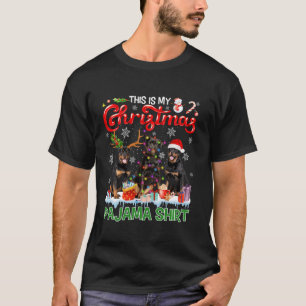 Das ist mein Pajamas Shirt Santa Rottweiler Hunde 