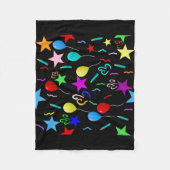 Das ist mein Party auf schwarzem Hintergrund Fleecedecke (Vorderseite)