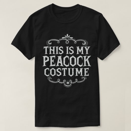 Das ist mein Pfauenkostüm Funny Lazy Halloween T-Shirt (Design vorne)