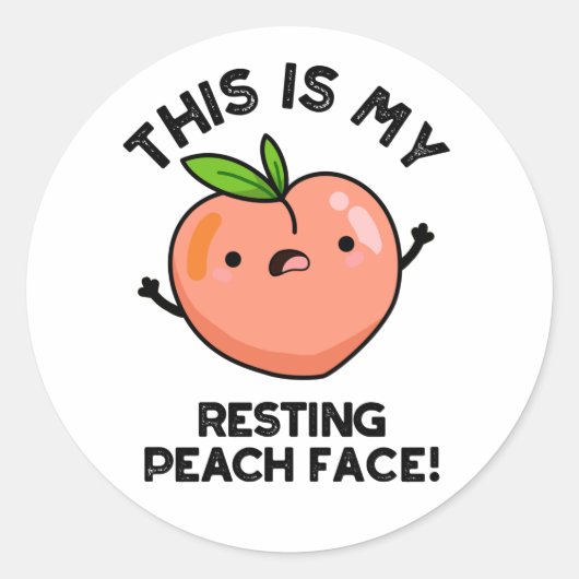 Das ist mein Pfirsichpuffer Runder Aufkleber (Vorderseite)