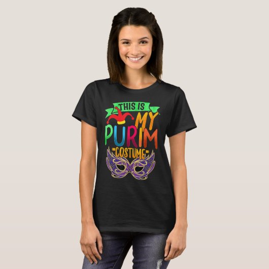 Das ist mein purim Kostüm jüdisches Happy Purim Ho T-Shirt (Vorne ganz)