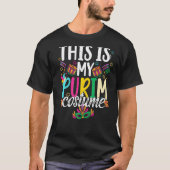 Das ist mein Purimkostüm Jüdischer Happy Purim Day T-Shirt (Vorderseite)