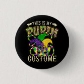 Das ist mein Purimkostüm, jüdischer Purim Mardi Gr Button (Vorderseite)