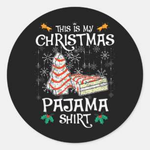das ist mein Pyjama Shirt lustige Weihnachten Runder Aufkleber