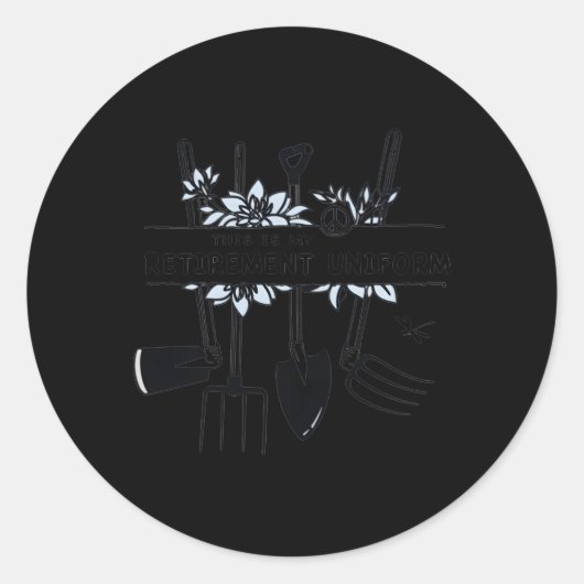 Das ist mein Rettiret Uniform Garden Runder Aufkleber (Vorderseite)