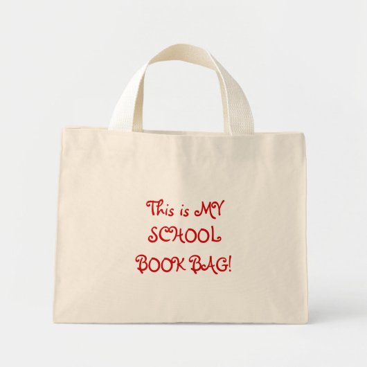 Das ist MEIN, SCHOOL, BUCH BAG! Mini Stoffbeutel (Vorne)
