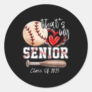 Das ist mein Senior CL of 2025 Baseball Abschluss Runder Aufkleber