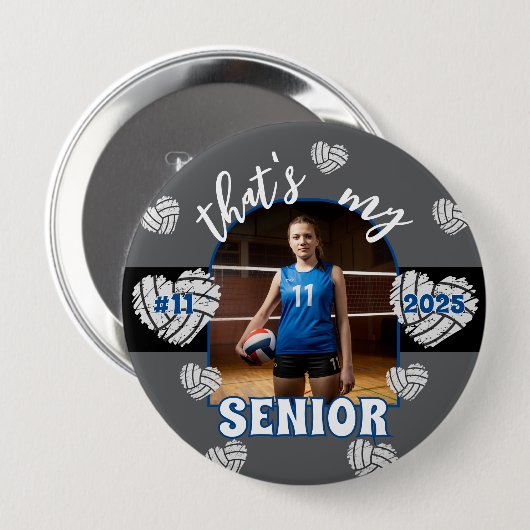Das ist mein Senior Volleyball-Spieler für Eltern Button (Vorne & Hinten)