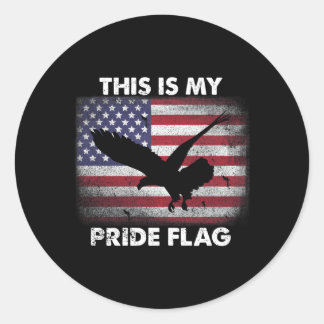 Das ist mein Stolz Flag USA American 4. Juli Pat Runder Aufkleber