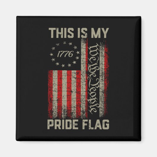 Das ist mein Stolz Flag USA American Patriotic 4. Magnet (Vorne)