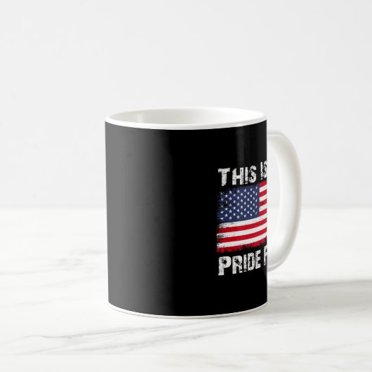 Das ist mein Stolz Flag USA Amerikaner 4. Juli Pat Kaffeetasse (VorderseiteRechts)