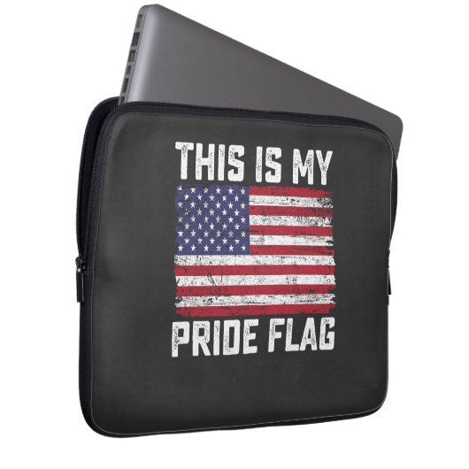 Das ist mein Stolz Flag USA Laptopschutzhülle (Vorne Rechts)
