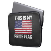 Das ist mein Stolz Flag USA Laptopschutzhülle (Vorderseite Links)